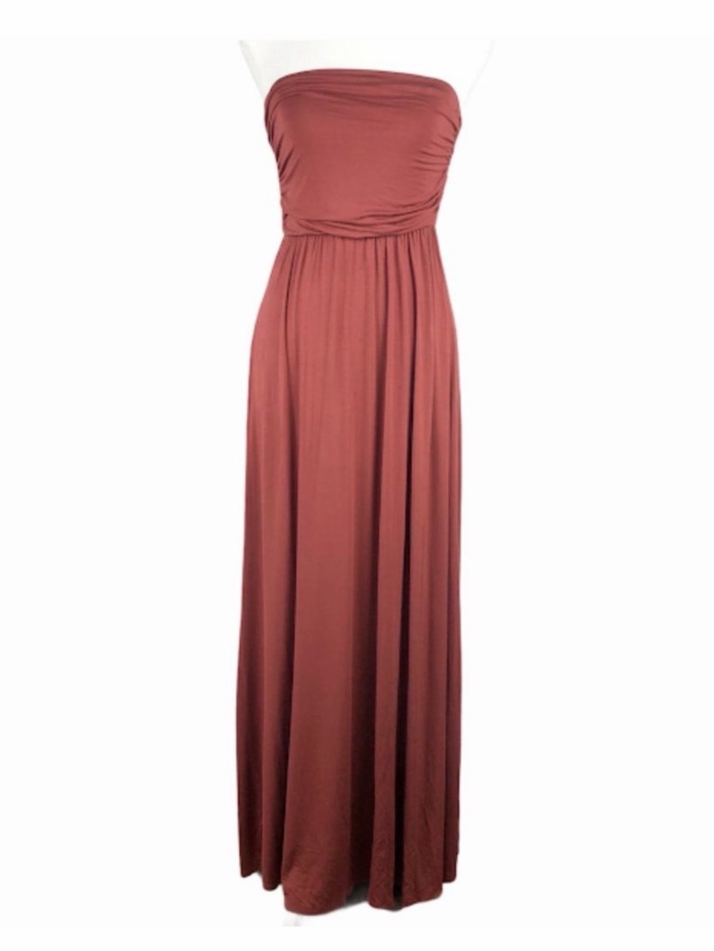 West Kei Jones Tube Strapless Maxi Dress in Rust Sz XS